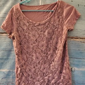 Loft purple lace shirt